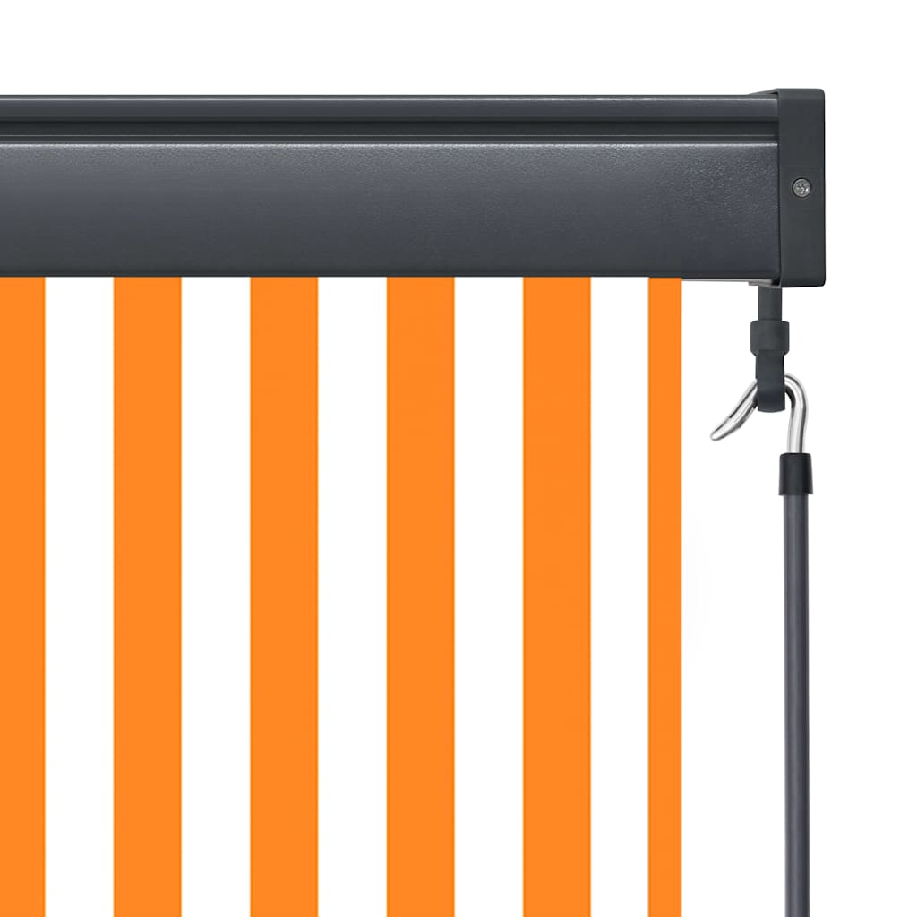Lauko roletas, baltos ir oranžinės spalvų, 80x250cm