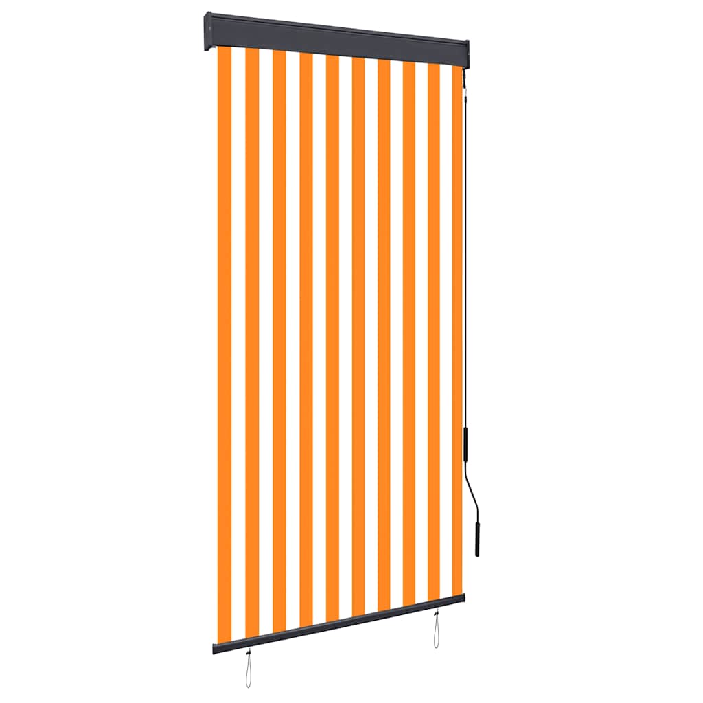 Lauko roletas, baltos ir oranžinės spalvų, 100x250cm