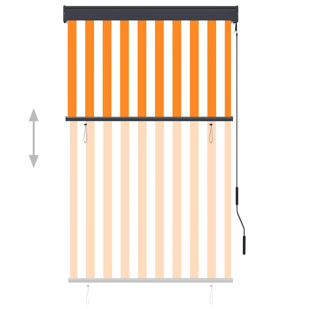 Lauko roletas, baltos ir oranžinės spalvų, 100x250cm