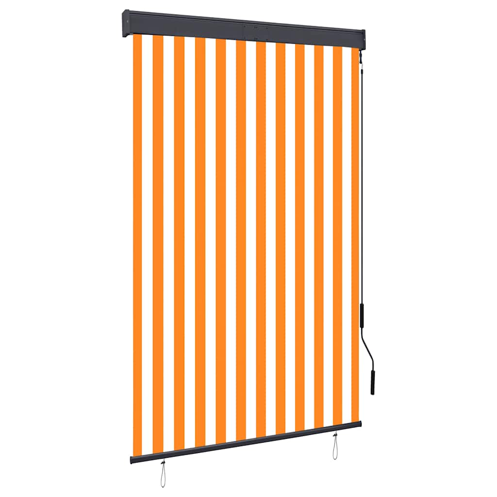 Lauko roletas, baltos ir oranžinės spalvų, 120x250cm