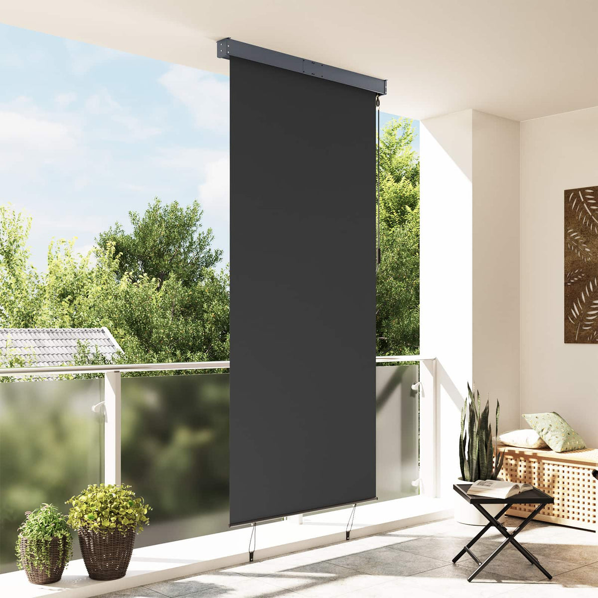 Lauko roletas, antracito spalvos, 120x250cm