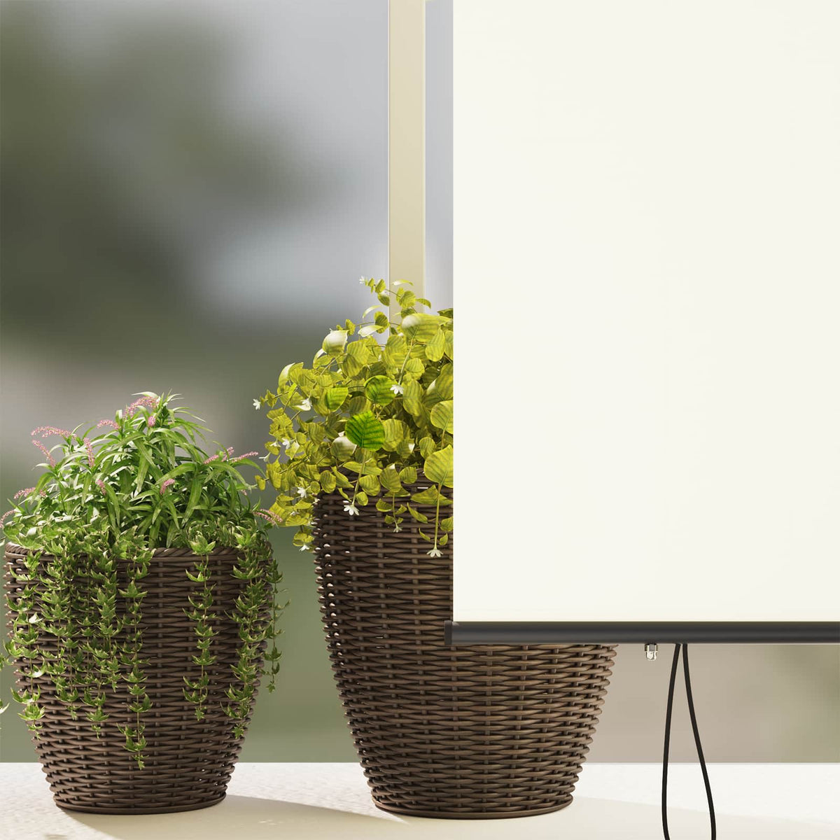 Lauko roletas, kreminės spalvos, 120x250cm