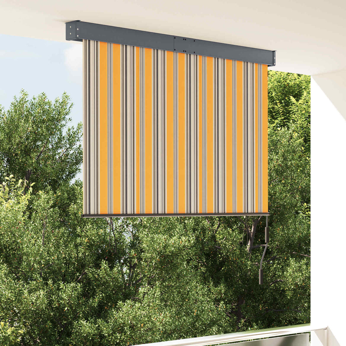 Lauko roletas, geltonos ir mėlynos spalvų, 140x250cm