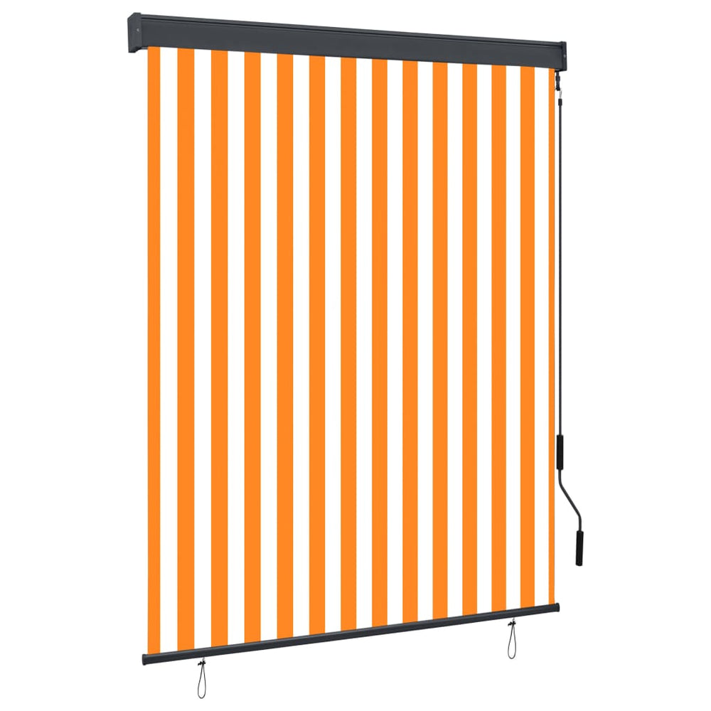 Lauko roletas, baltos ir oranžinės spalvų, 140x250cm