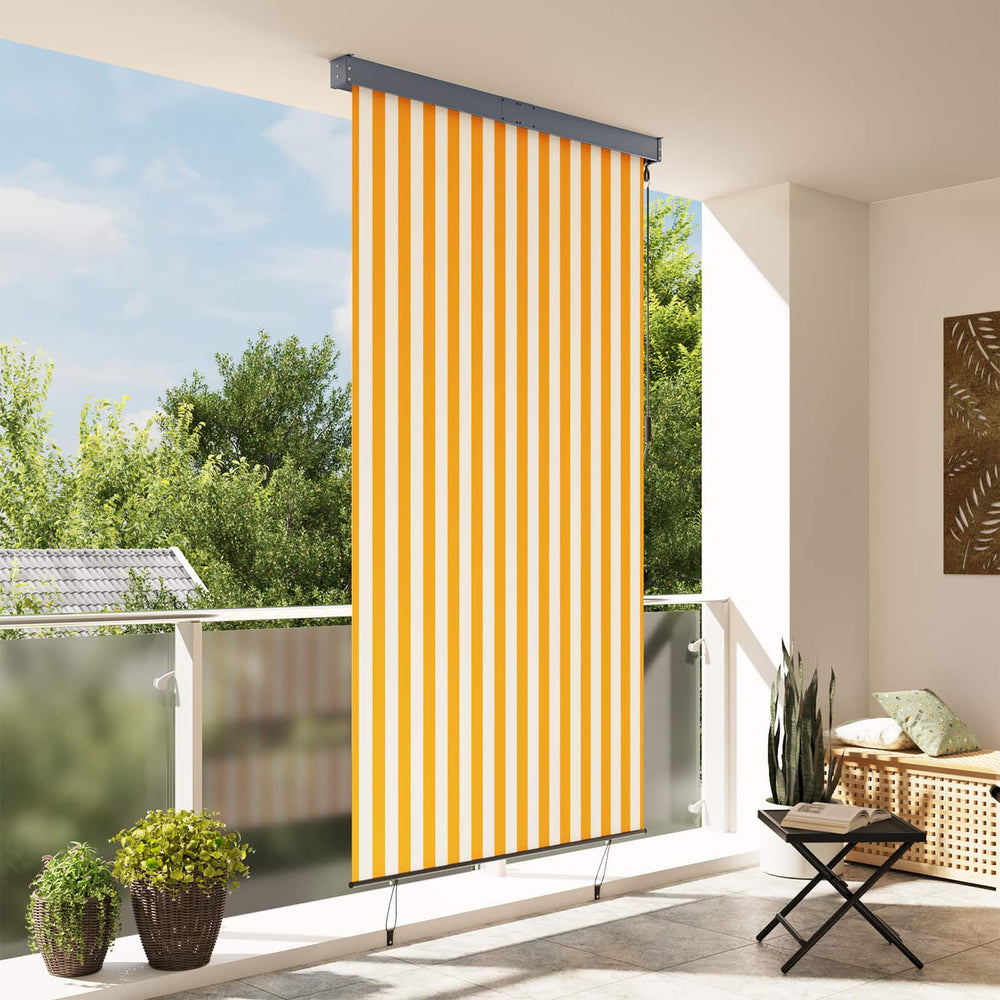 Lauko roletas, baltos ir oranžinės spalvų, 140x250cm