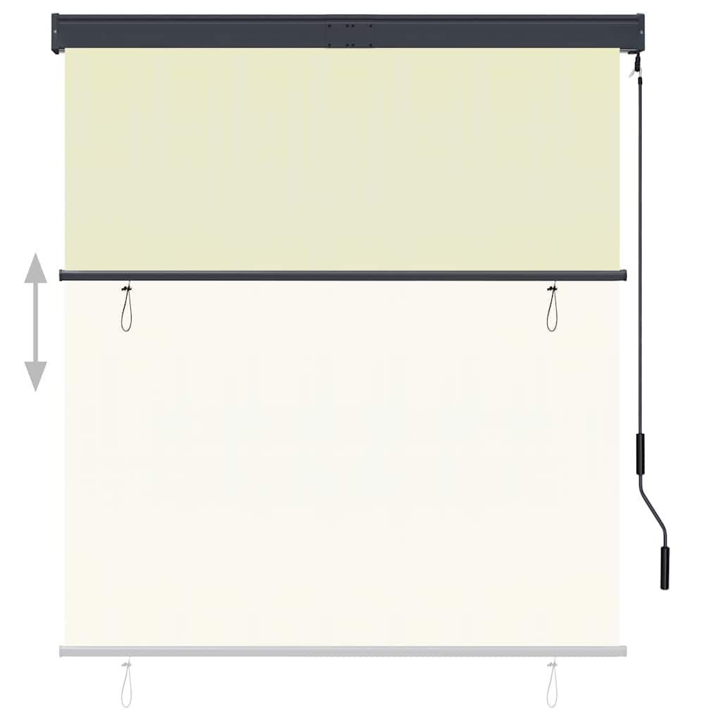 Outdoor roller blind, 140x250 cm, cream