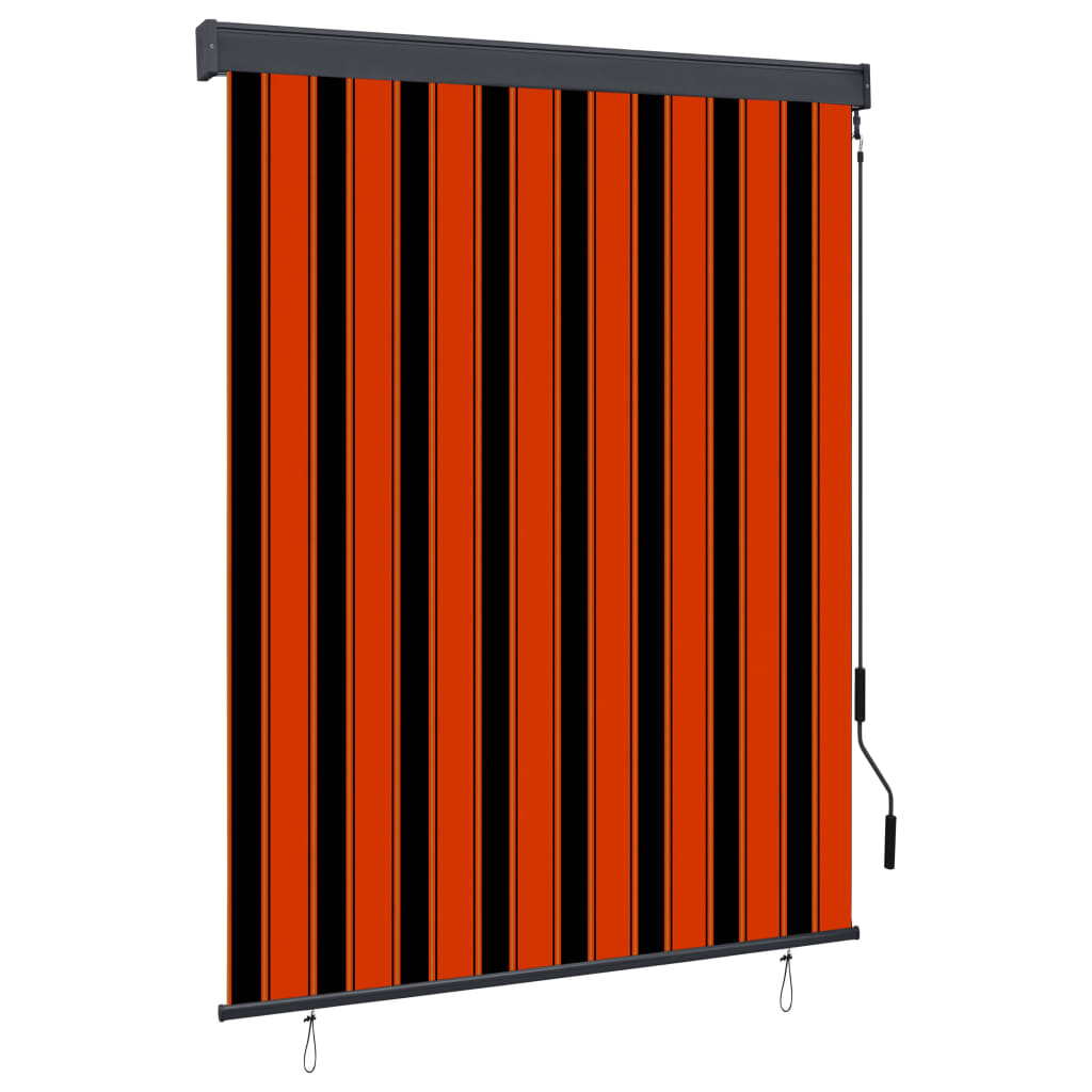 Outdoor blind, orange and brown, 140x250cm