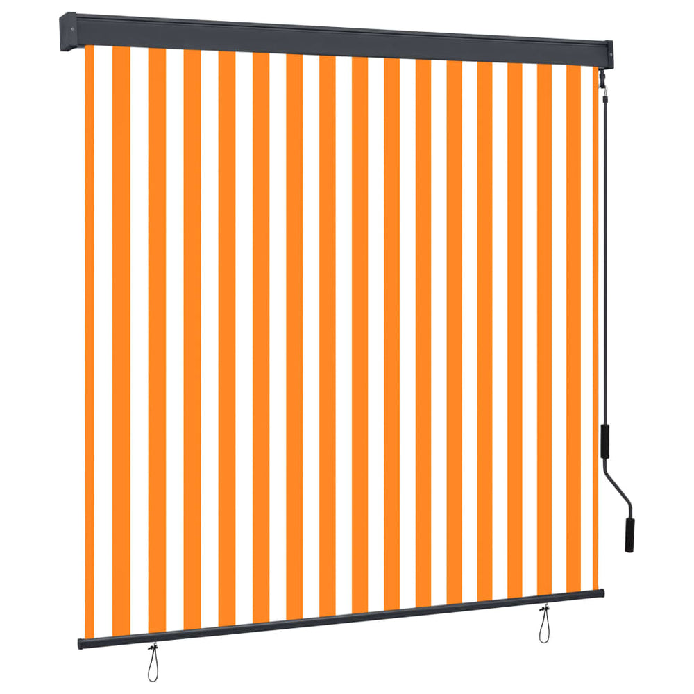 Lauko roletas, baltos ir oranžinės spalvų, 160x250cm