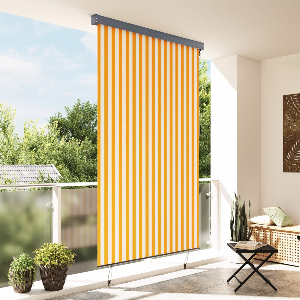 Lauko roletas, baltos ir oranžinės spalvų, 160x250cm
