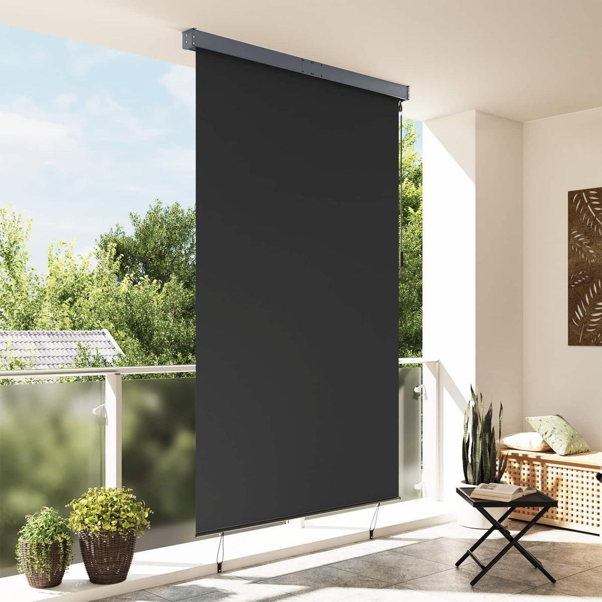 Lauko roletas, antracito spalvos, 160x250cm