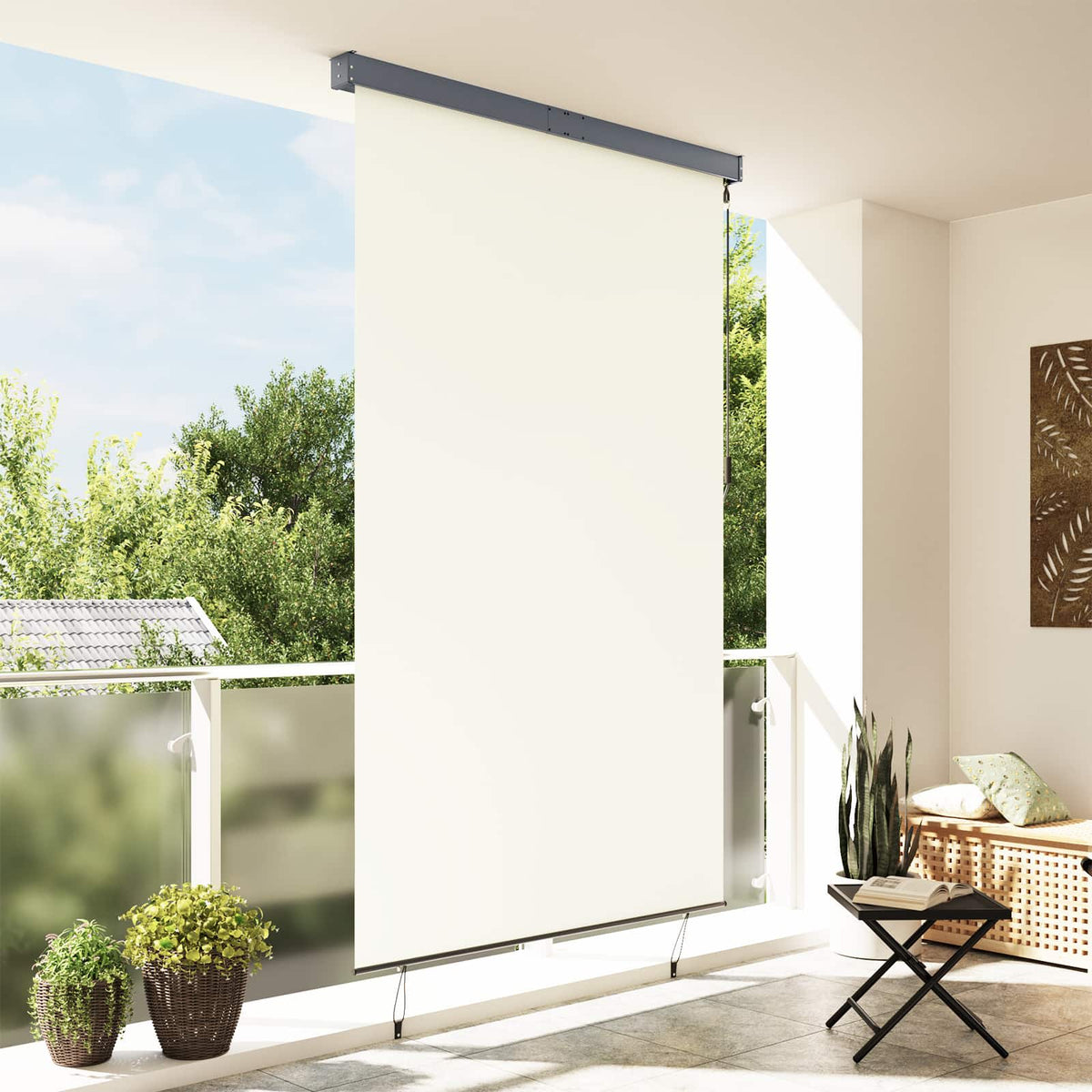 Lauko roletas, 160x250 cm, kreminės spalvos