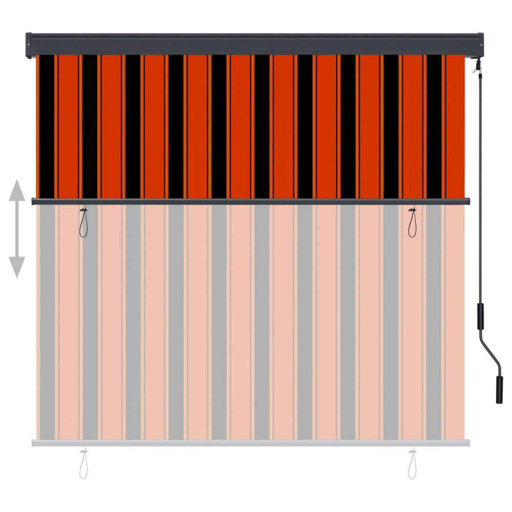 Lauko roletas, oranžinės ir rudos spalvų, 160x250cm