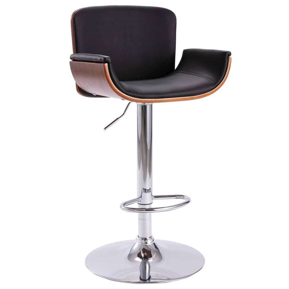 Bar stool, black, faux leather