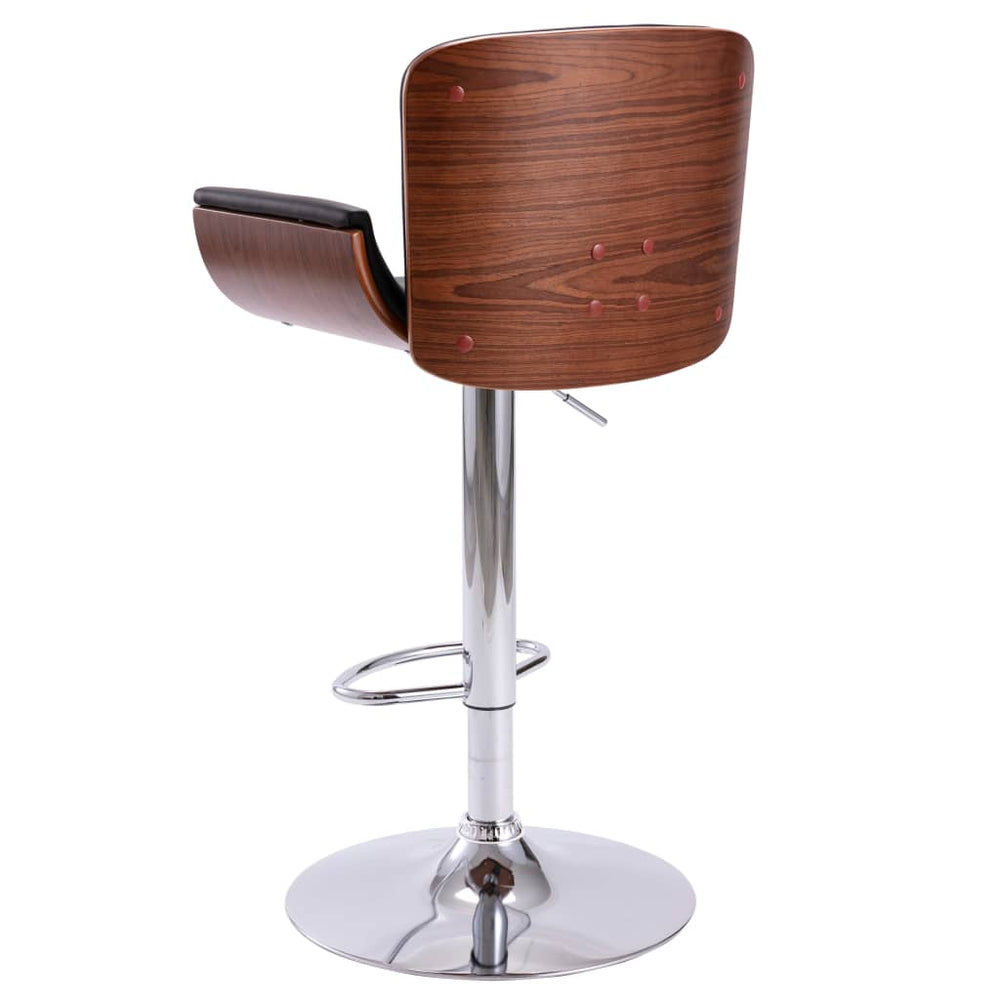 Bar stool, black, faux leather
