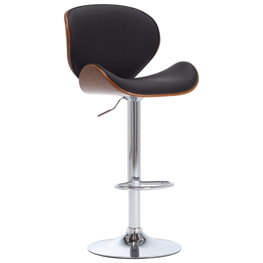 Bar stool, black, faux leather