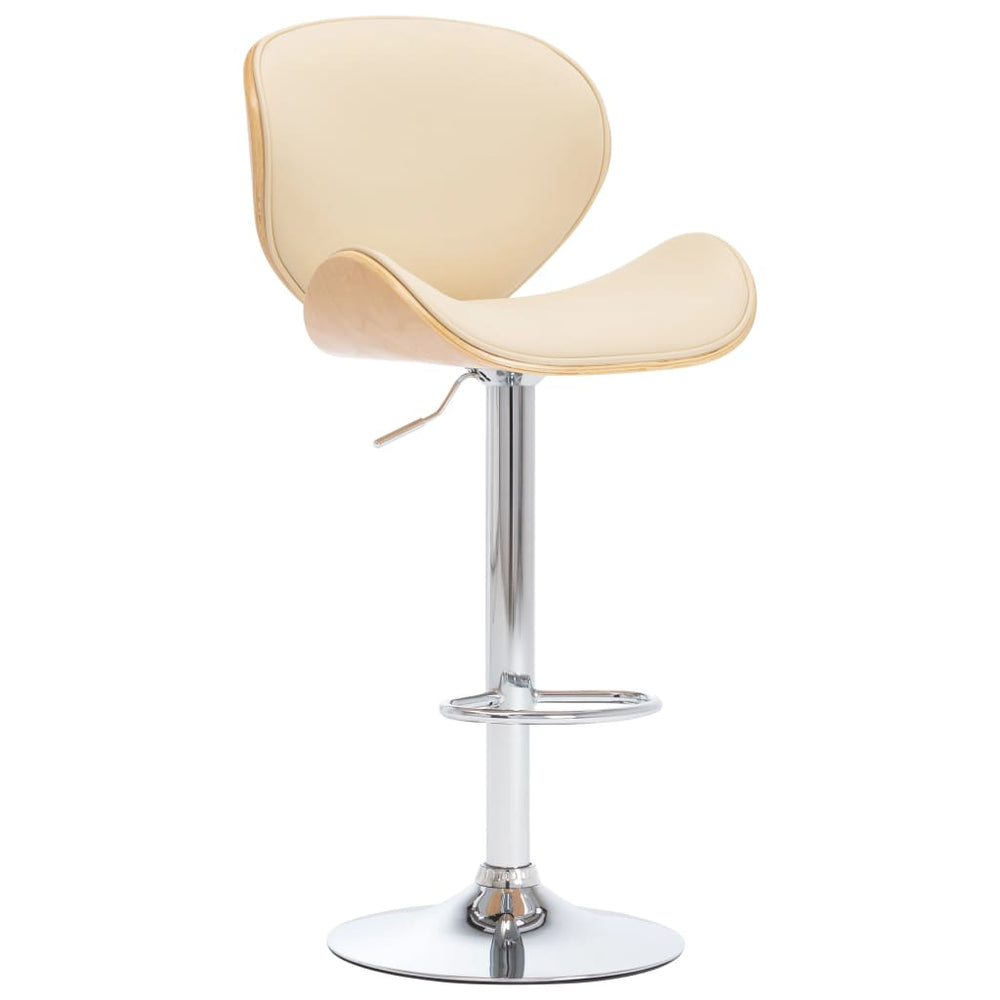 Bar stool, cream, faux leather