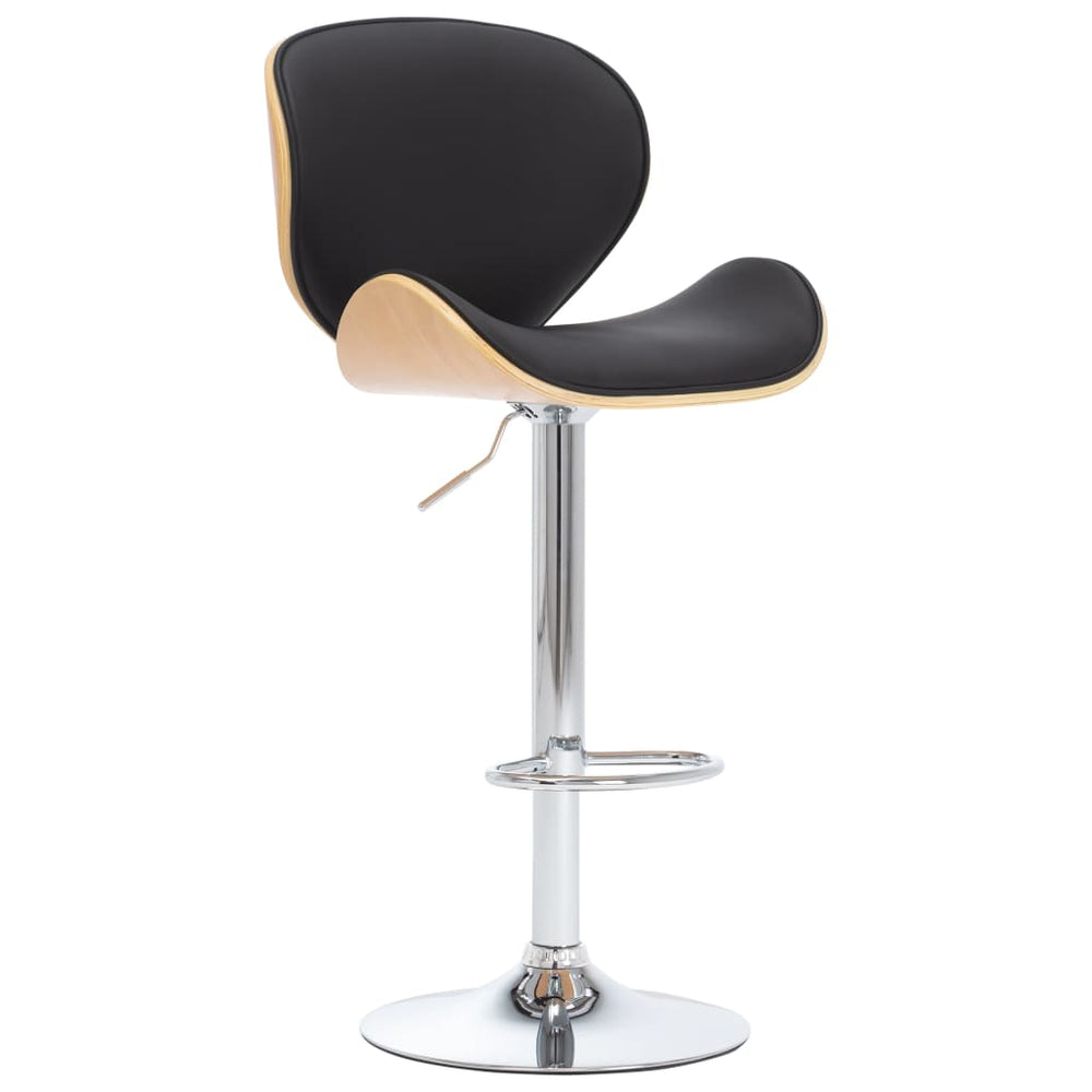 Bar stool, black, faux leather