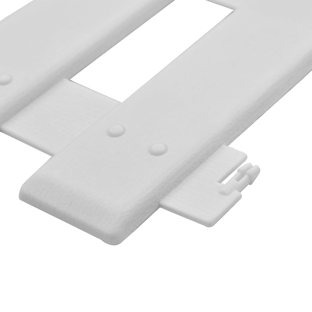 Lawn edging, 25 pcs, white, 10m, PP