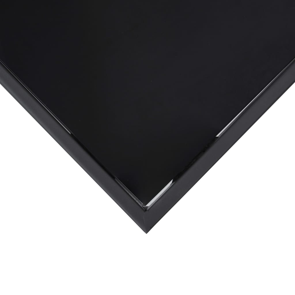 Sodo baro stalas, juodas, 60x60x110cm, grūdintas stiklas