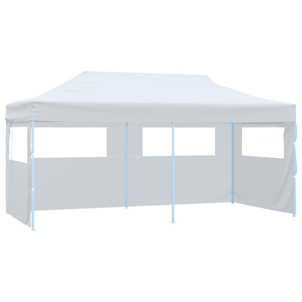Išskleidžiama palapinė su sienomis, balta, 3x6m, plienas