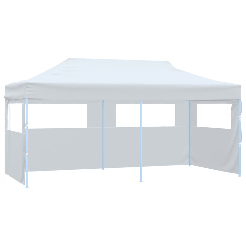 Išskleidžiama palapinė su sienomis, balta, 3x6m, plienas