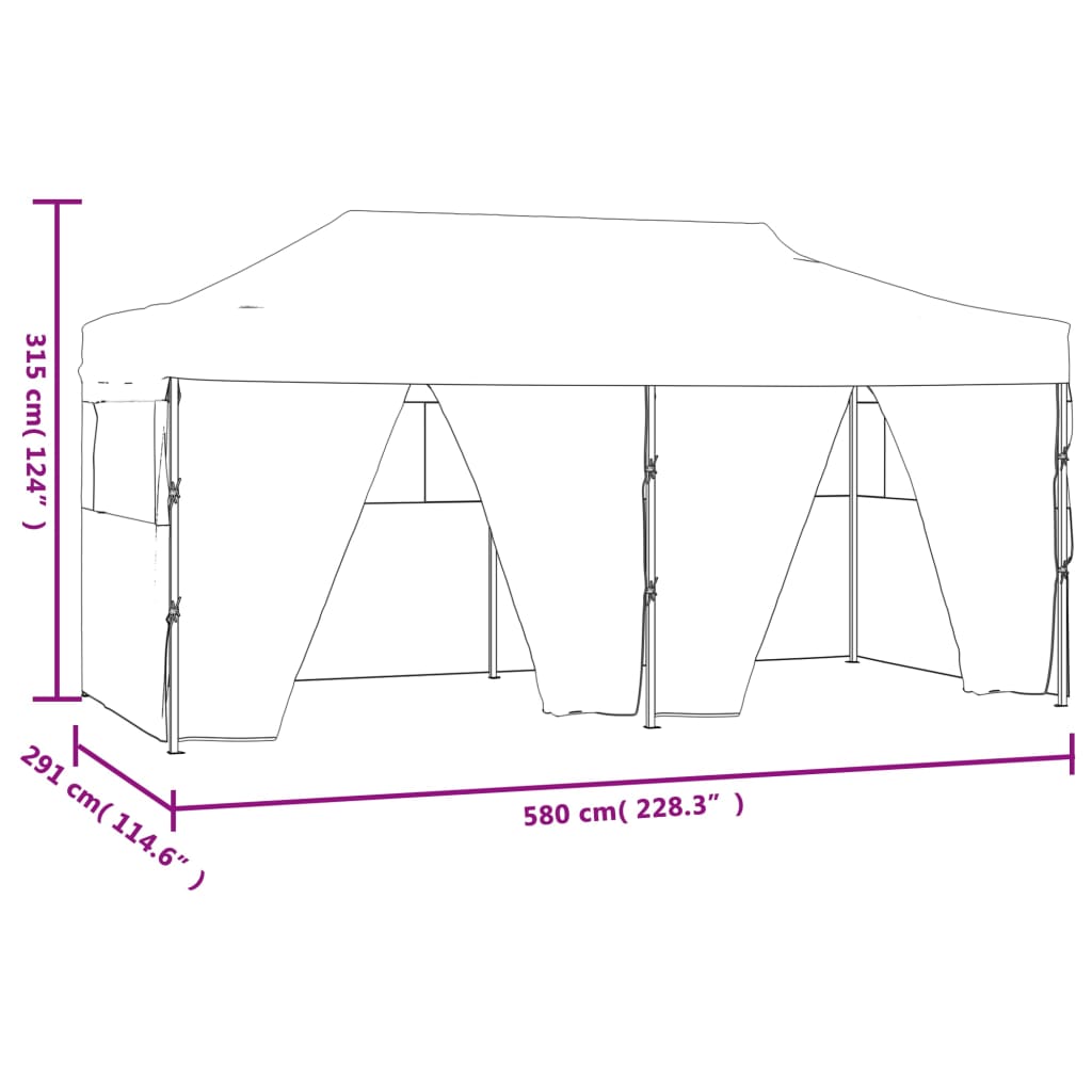 Folding tent YORK, blue, 3x6m