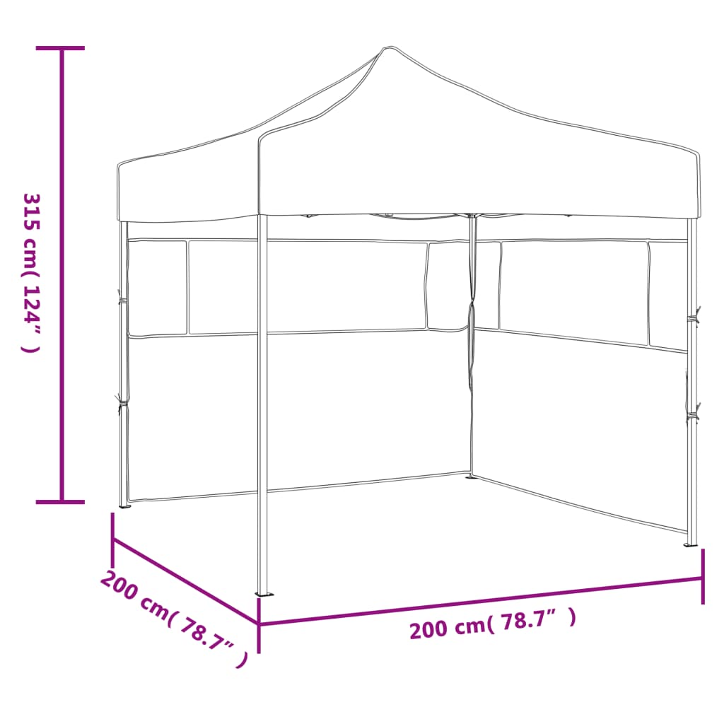 Salokāmā telts YORK, zila, 2x2m