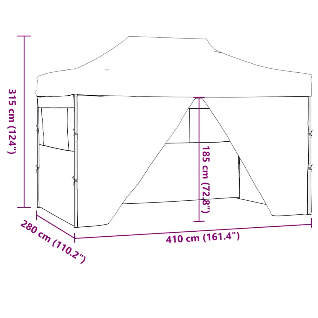 Folding Tent YORK, blue, 3x4m