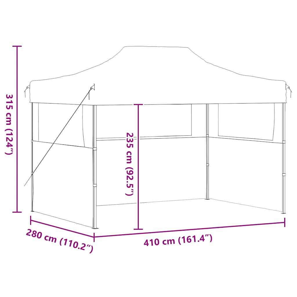 Salokāmā telts YORK, krēmkrāsā, 3x4m