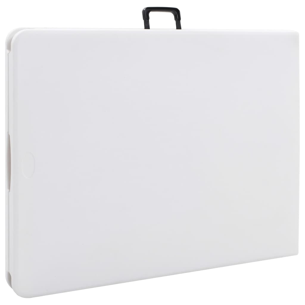 Folding garden table, white, 180x72x72cm, HDPE