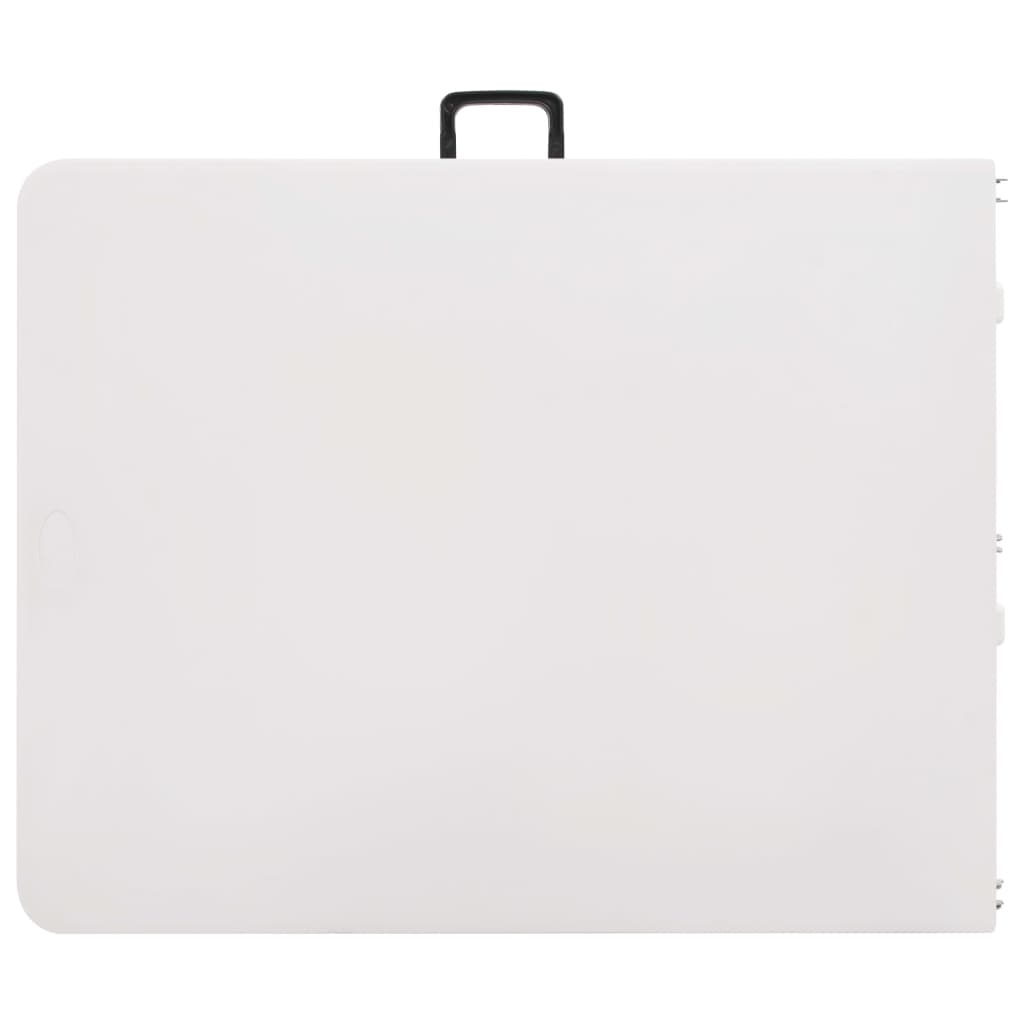 Folding garden table, white, 180x72x72cm, HDPE