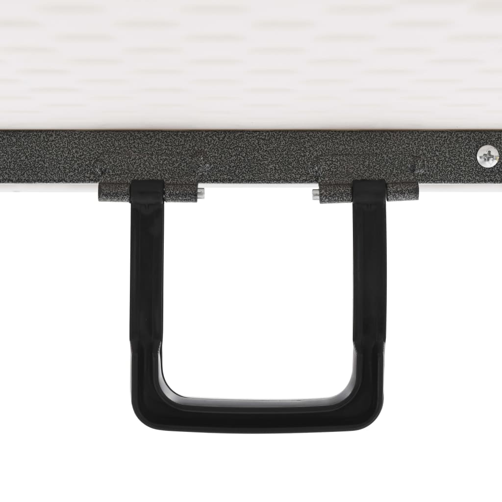 Folding garden table, white, 180x72x72cm, HDPE