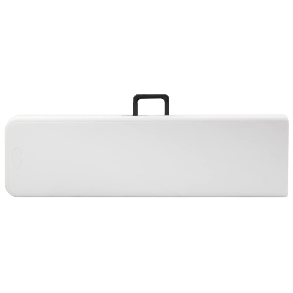 Sulankstomi sodo suoliukai, 2vnt., baltos spalvos, 180cm, HDPE