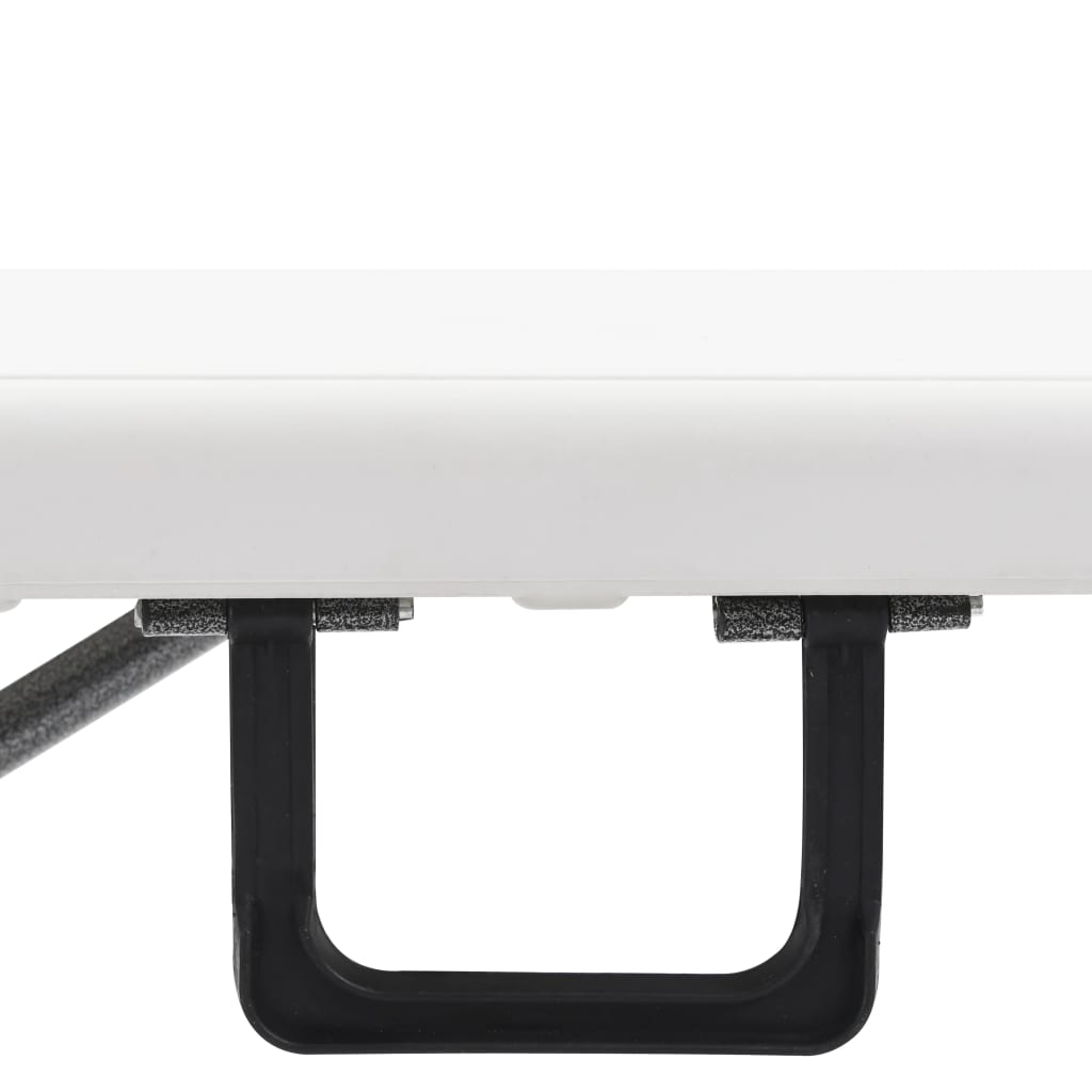 Sulankstomi sodo suoliukai, 2vnt., baltos spalvos, 180cm, HDPE