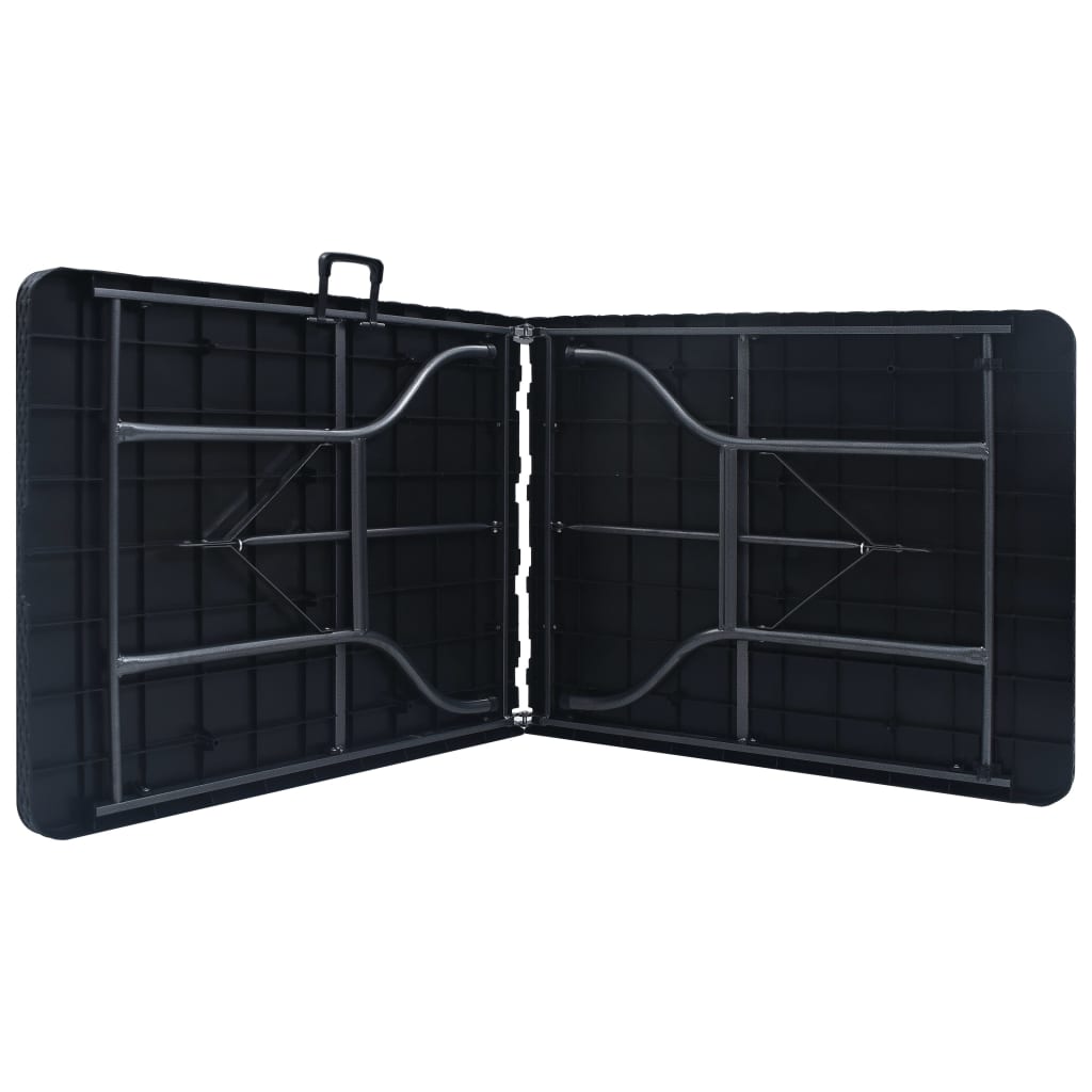 Sulankstomas sodo stalas, juodas, 180x75x72cm, HDPE