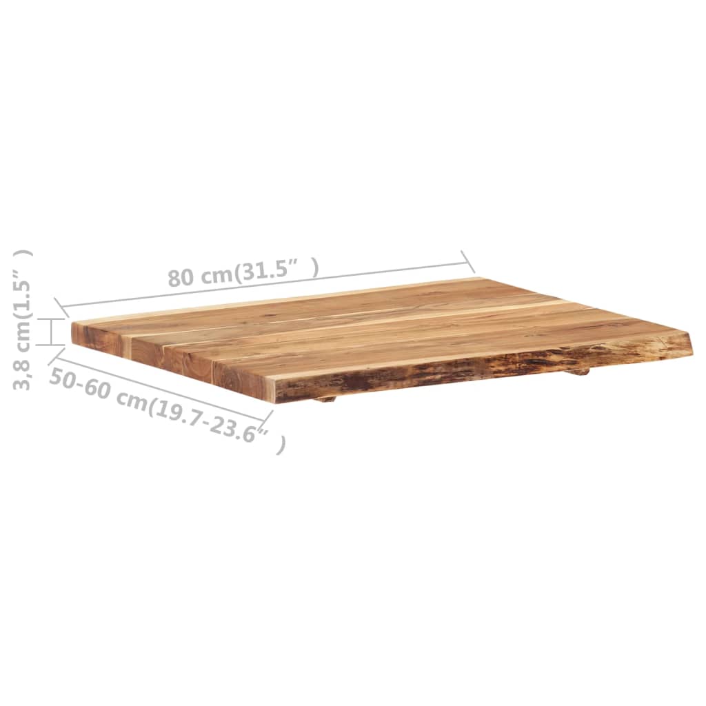 Virsma, 80x(50-60)x3,8cm, akācijas masīvkoks