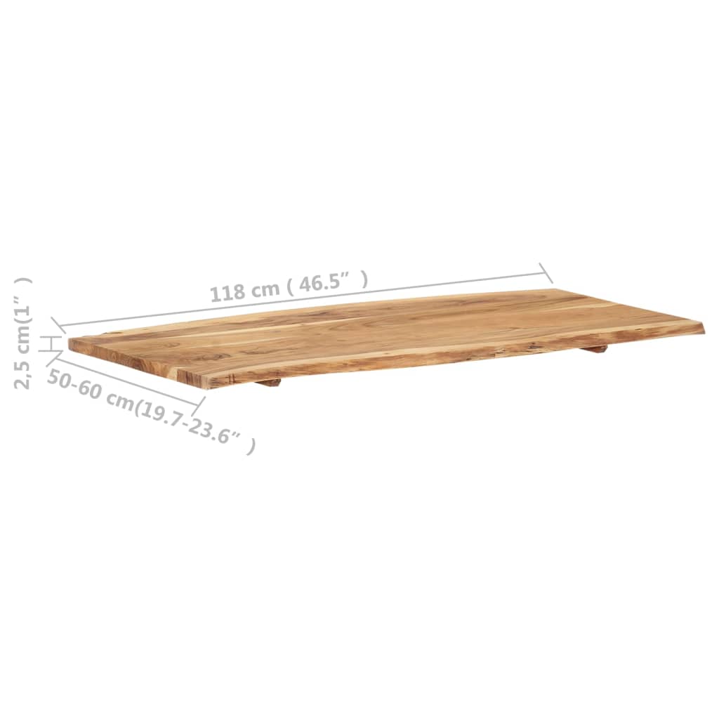 Virsma, 118x(50-60)x2,5cm, akācijas masīvkoks