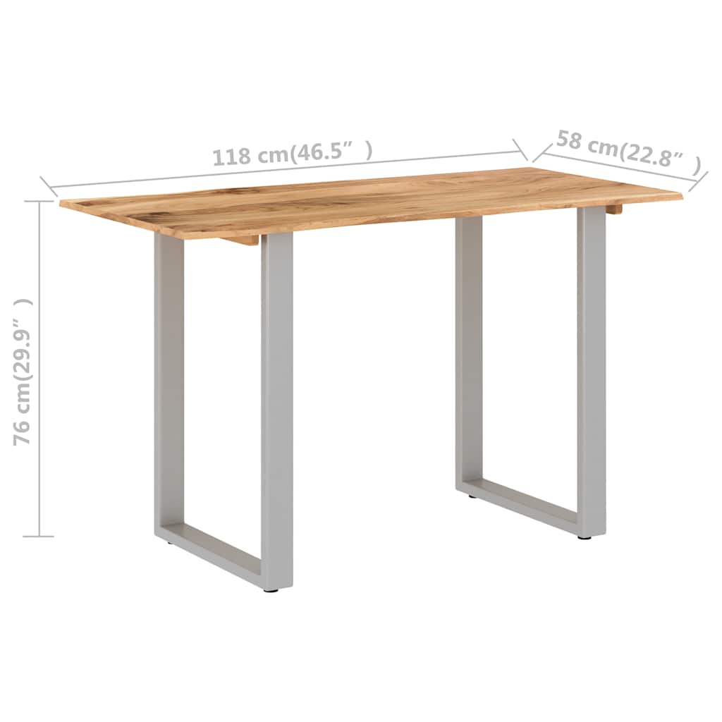 Valgomojo stalas, 118x58x76cm, akacijos medienos masyvas