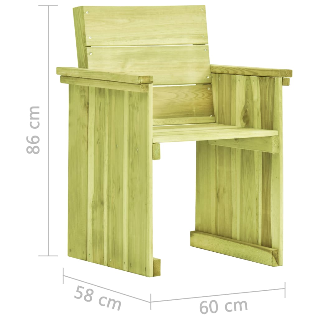 Garden chair, impregnated pine wood