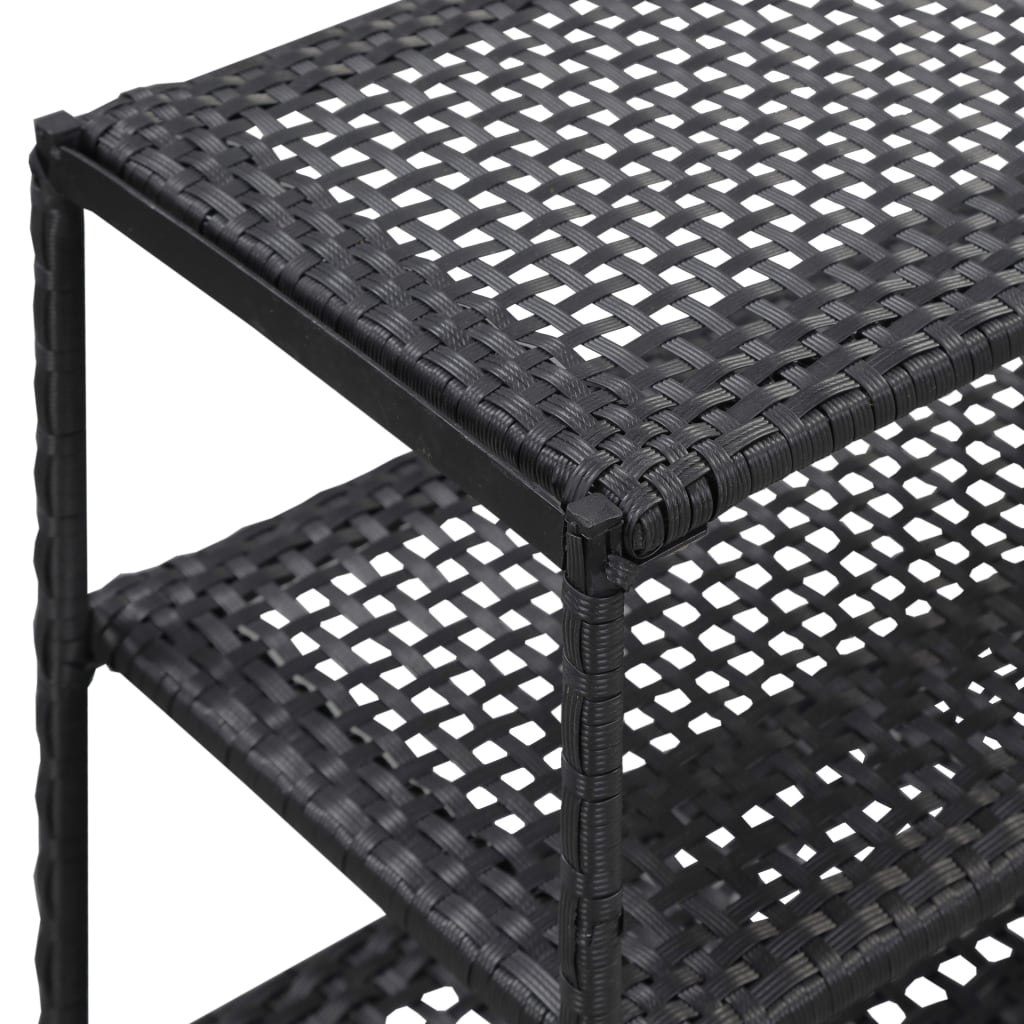 Stovas batams, juodos spalvos, 50x30x120cm, poliratanas
