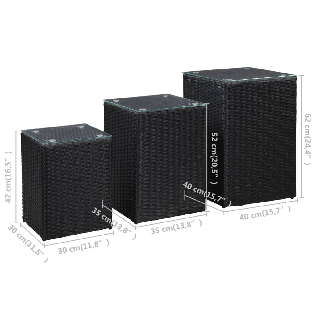 ABIGAIL Side Tables, black