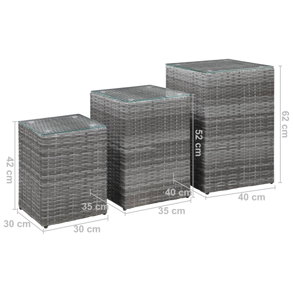 Side tables ABIGAIL I, grey