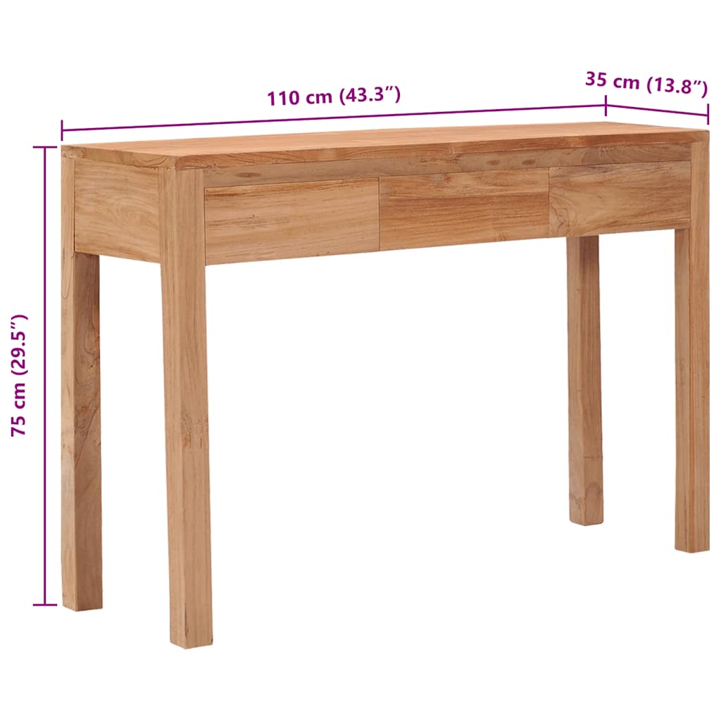 Console table, 110x35x75cm, solid teak wood