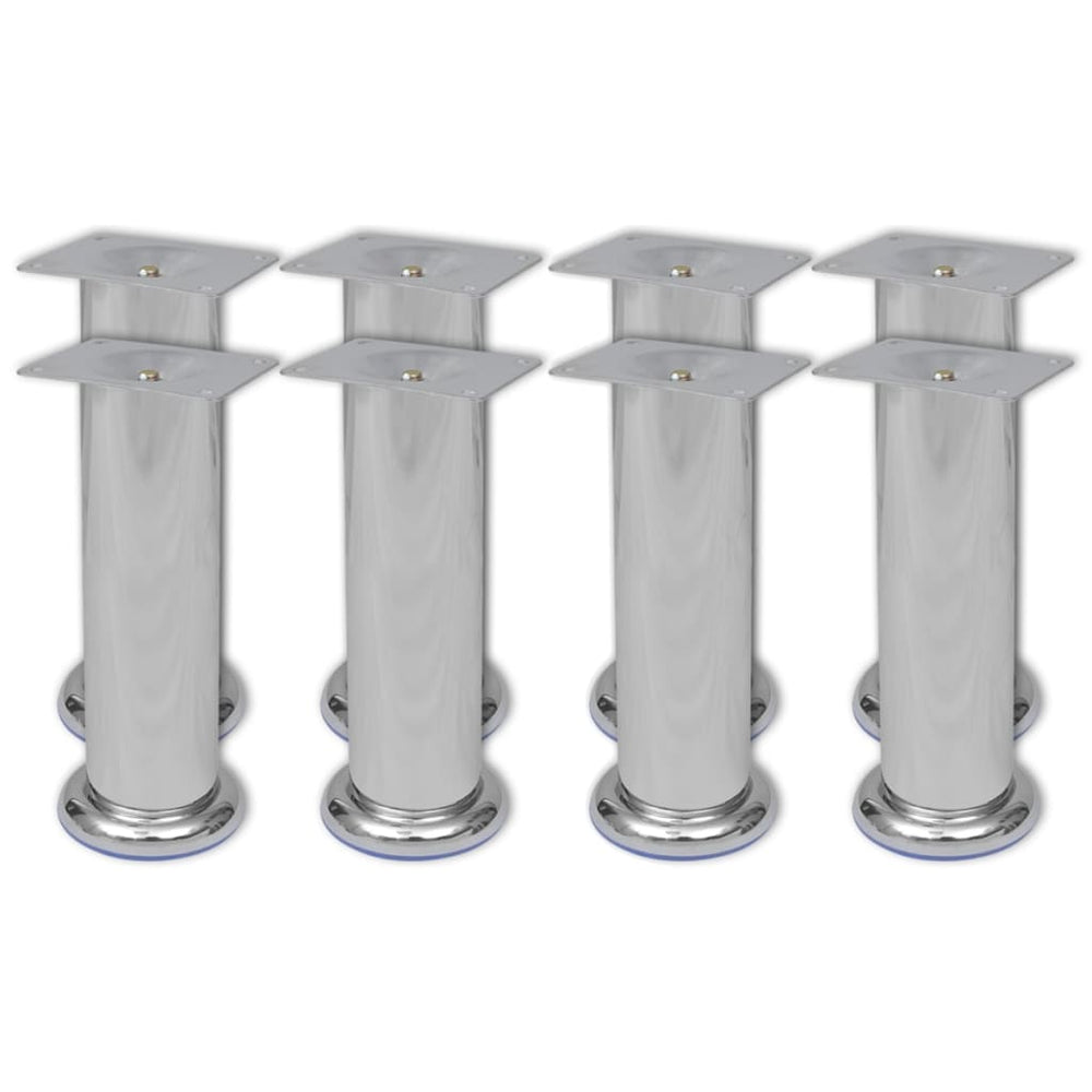 Round sofa legs, 8 pcs, chrome, 180 mm (2x242159)