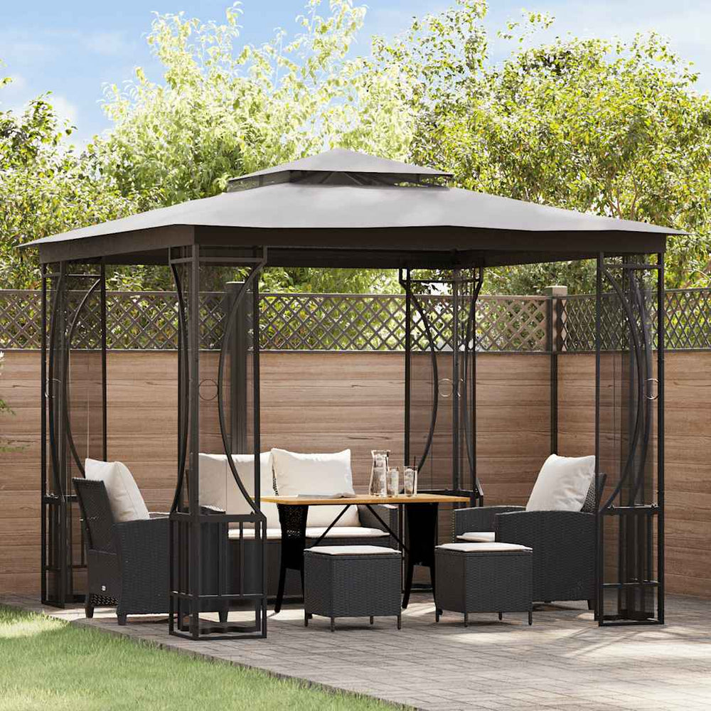 Pergola with net XERO, anthracite, 300x300cm