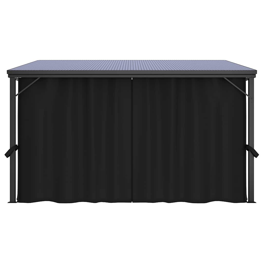 XERO Gazebo with curtains, anthracite, 405x294cm