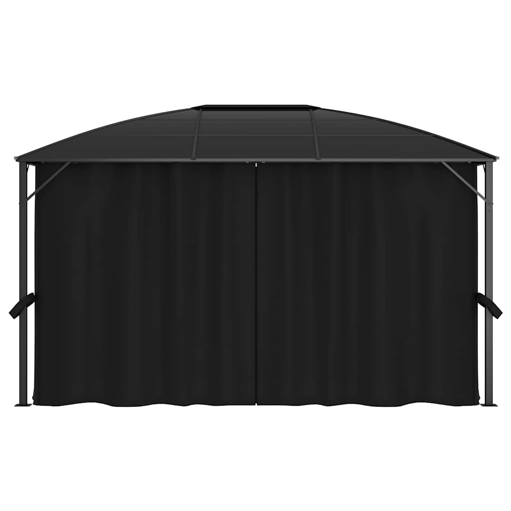 XERO gazebo with curtains, anthracite, 400x300cm