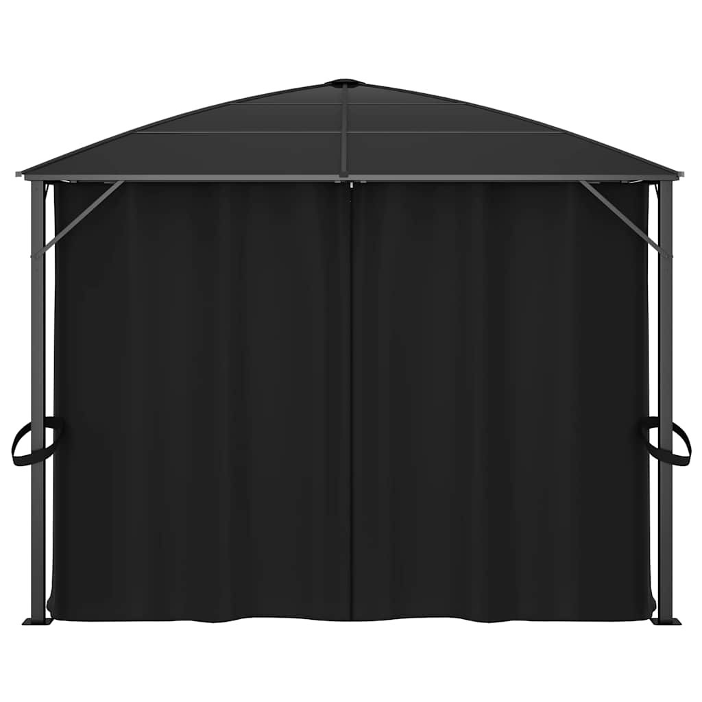 XERO gazebo with curtains, anthracite, 400x300cm