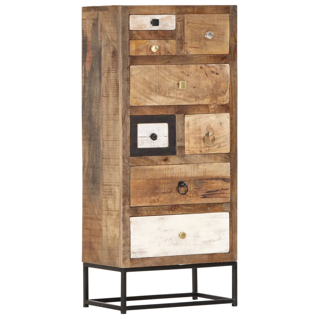Cabinet with drawers, 45x30x105cm, solid recycled wood