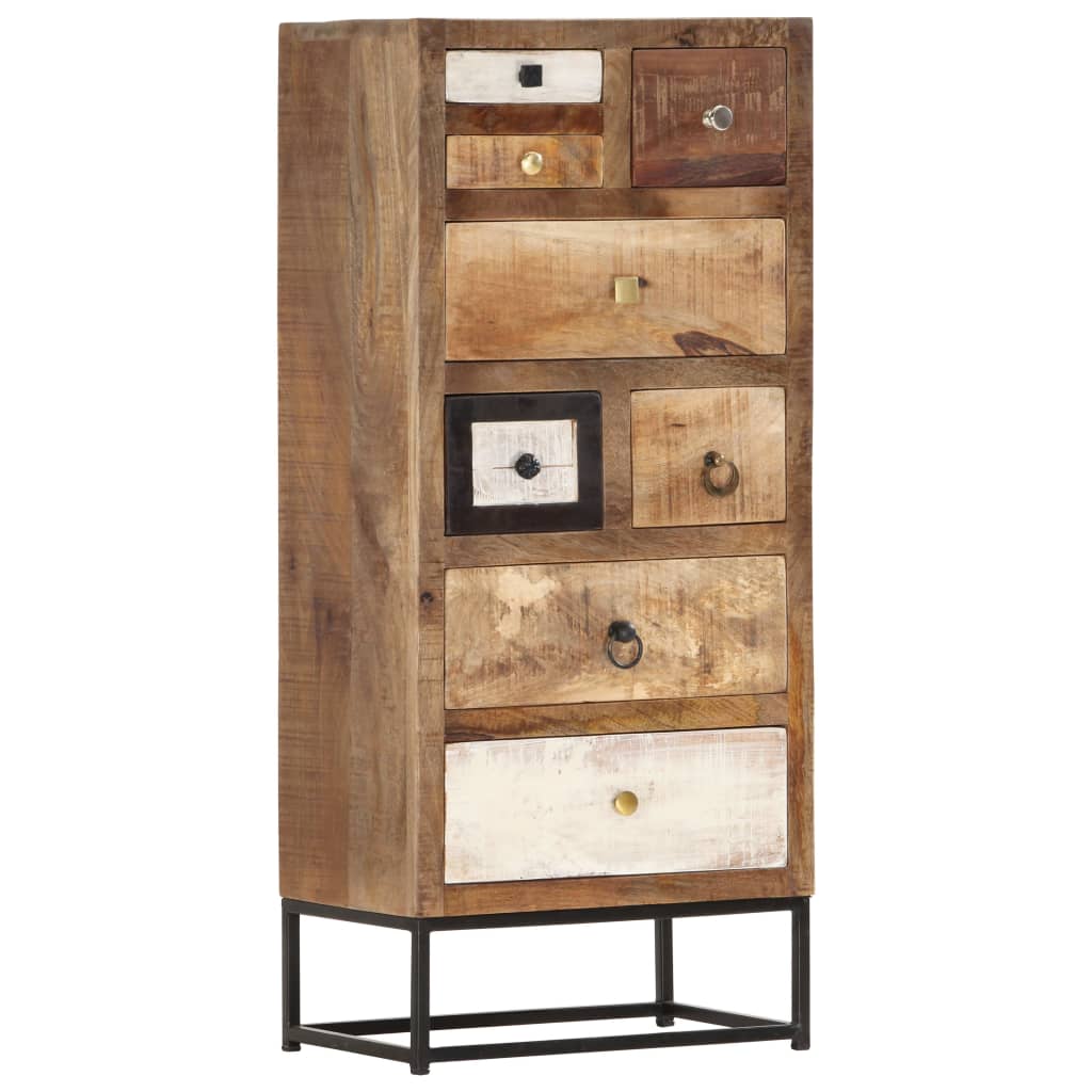 Cabinet with drawers, 45x30x105cm, solid recycled wood